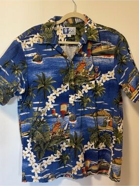 RJC HAWAIIAN Beach Short Sleeved Casual Shirt Made in Hawaii Vacation Resort